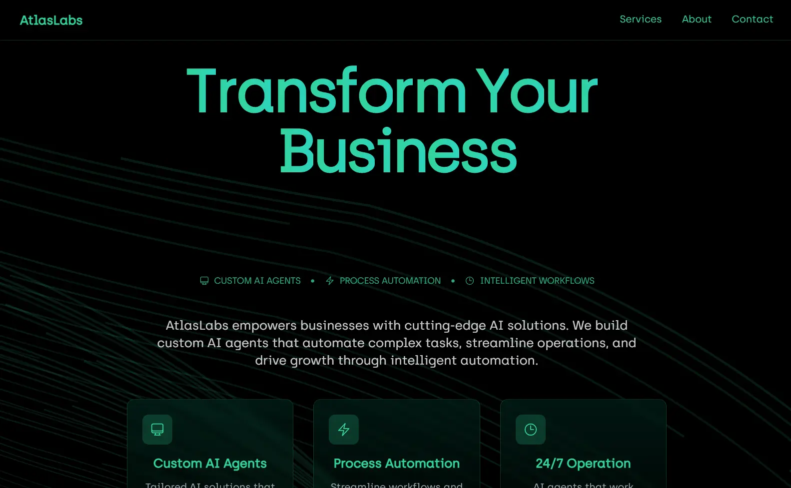 AtlasLabs Website project preview